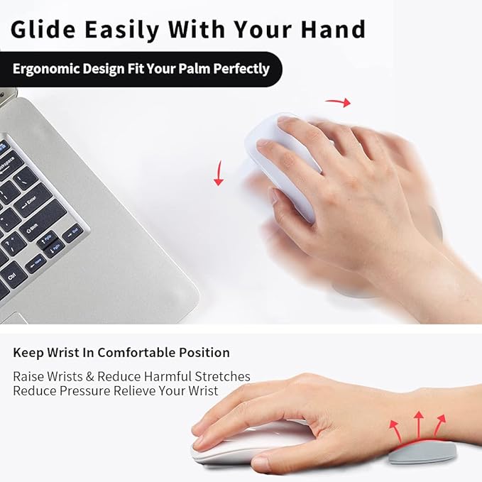 Ergonomic Mouse Wrist Rest Gliding Wrist Rest Support Pad for Office Computer Laptop Gray