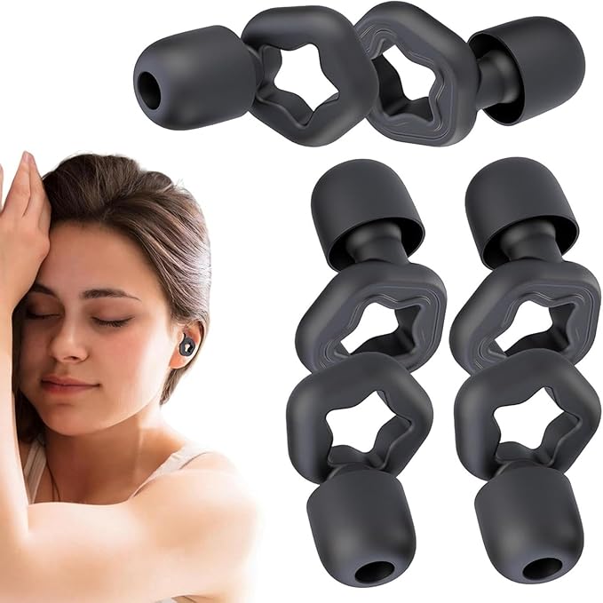 Ear Plugs for Sleeping Noise Cancelling,3 Pairs Reusable Hearing Protection Soft Silicone Ear Plugs for Noise Reduction,Shooting Ear Plugs for Travel Concerts Work Snoring Focus