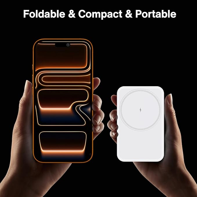 iVANKY Qi2 Certified Wireless Charging Station for iPhone 17, 3 in 1 Foldable Charger for MagSafe Magnetic Stand for iPhone 17/16/15/14/13/12/11/X Pro/Max/Plus/Air, Apple iWatch, Airpods