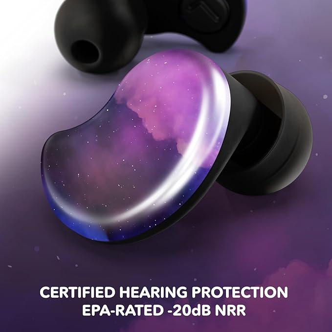 CURVD Cliq Noise Cancelling Ear Plugs – Reusable Concert Earplugs for Noise Reduction with Swappable Covers, 5 Tip Sizes & Travel Case. Stylish, Comfy, and Customizable Protection