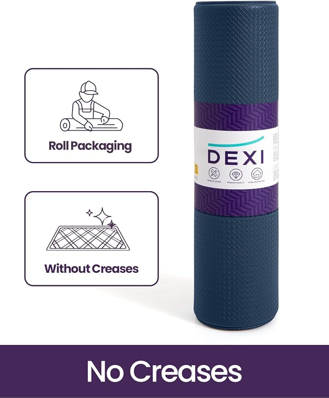 DEXI Kitchen Floor Mats Cushioned Anti Fatigue, 23x86, Large Long Standing Runner Rug Waterproof, Comfort Memory Foam Padded for Front Sink Laundry, Navy