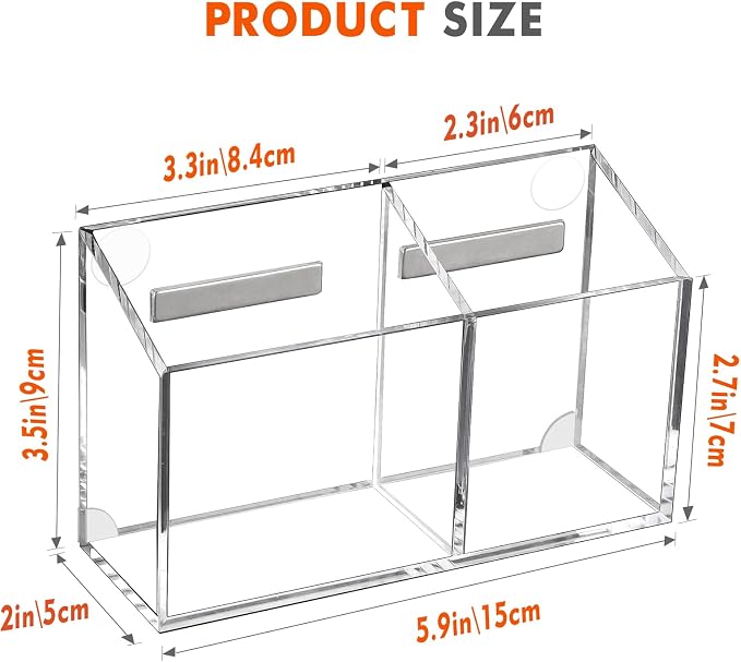 BEYGORM Magnetic Dry Erase Marker Holder for Whiteboard,Non-slip Acrylic Magnet Pen Holder for Fridge Refrigerator,Locker Organizer for Work,Locker Accessories,Pencil Cup for Desk,Marker Organizer