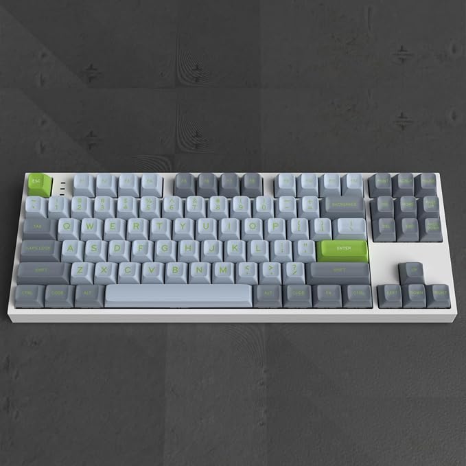 Guffercty kred SA Profile PBT Keycaps,172 Set Double Shot Durable Keycaps for Custom Mechanical Keyboard Mod Fit 60% 100% Layout for Gamers Typists (Lime)