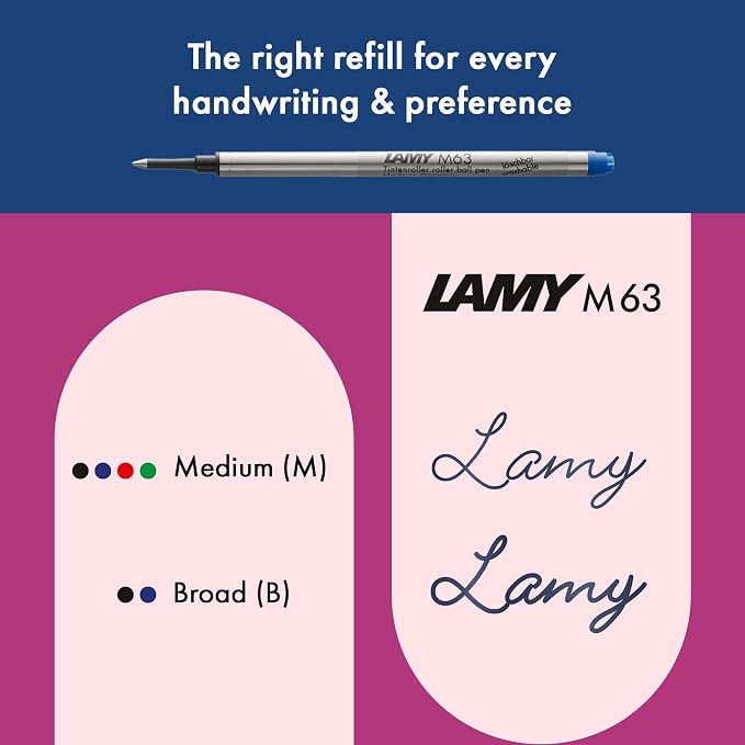 Lamy safari dark dusk - Rollerball Pen with ergonomic grip & line width M - for pleasant long writing - made of robust ASA plastic - including rollerball refill M 63 in black