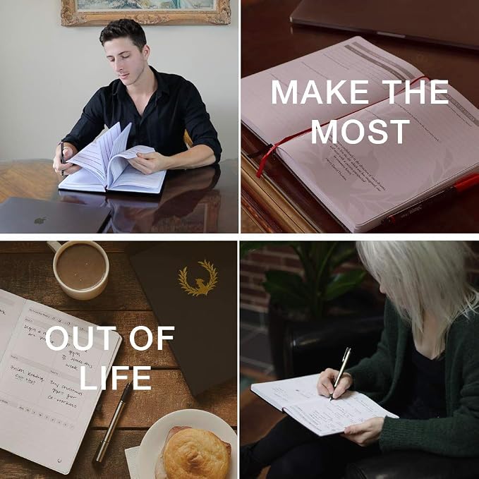 The Phoenix Journal - Quarterly Goal Planner, Daily Planner Journal & Organizer for Goal Setting, Productivity & Focus - Undated 12 Week Planner, Weekly & Monthly Planning, Habit Tracking - Hardcover (Sapphire)