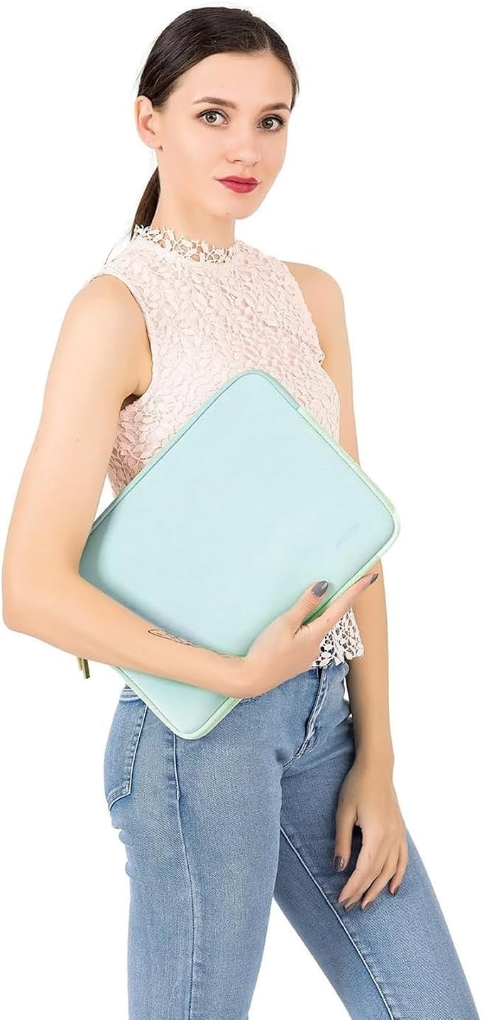 MOSISO Laptop Case 13 inch, 13 inch Laptop Sleeve Bag Compatible with MacBook Neo/Air M5 M4 M3 M2 M1 2026-2018 / Pro M2 M1 2026-2016, Neoprene Computer Sleeve Bag with Small Case, Mint Green
