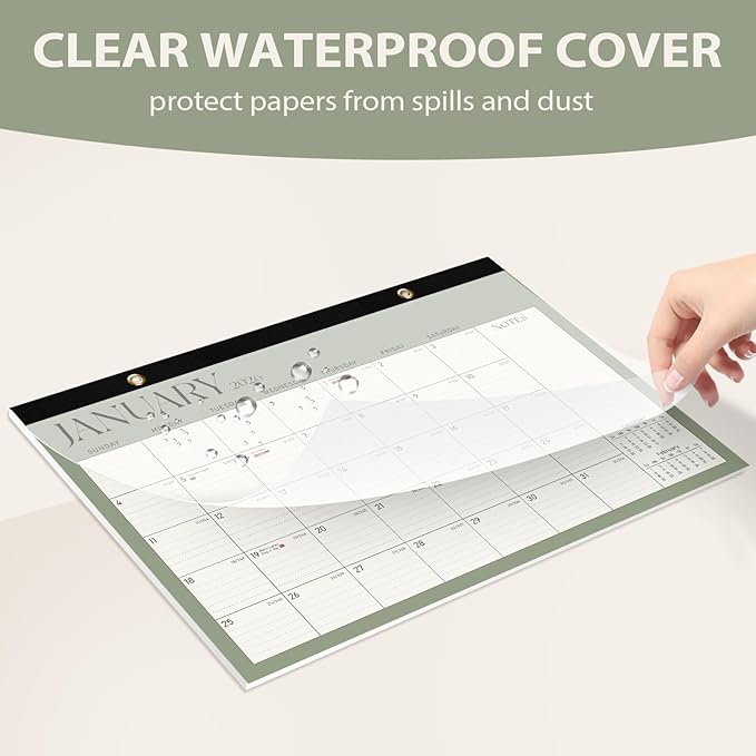 Desk Calendar 2025-2026, Runs Until December 2026 - Large Size 17" x 12" Desktop/Wall Monthly Calendar with To Do List, Personal Desk Calendar Planner for Home, School, Office (Pack of 2)