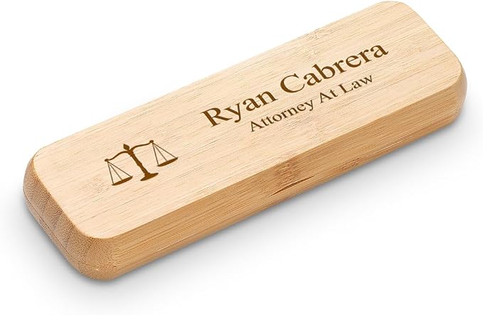 Executive Gift Shoppe | Lawyer Theme Laser Engraved Bamboo Pen and Box Set