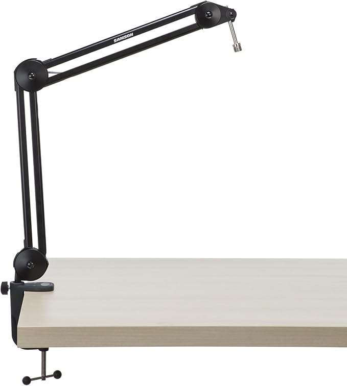 Samson MBA28 28" Microphone Boom Arm Studio Podcast USB Mic Stand w/Desk Clamp