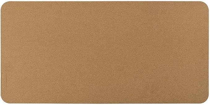 Desky Cork & Felt Desk Pad – Dual-Sided Mat with Natural Cork & Soft Felt, Non-Slip Desk Protector for Home Office, Anti-Scratch Surface (35.4" x 11.8", Light Grey)