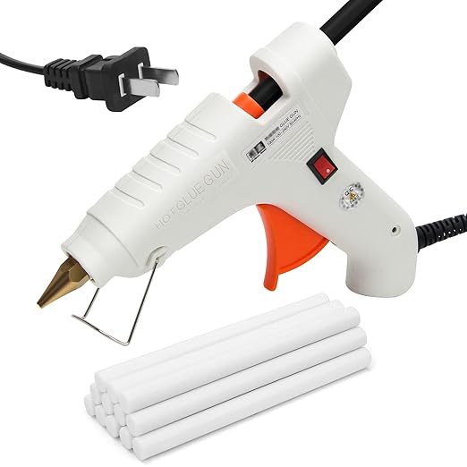 Sealing Wax Sticks 12P with Glue Gun, Luxiv 5.4" Sealing Waxs Stick 10MM Fire Manuscript Glue Gun Wax Seal Stamp for Wedding Invitations, Envelopes, Package Seal Waxs Sticks (White)