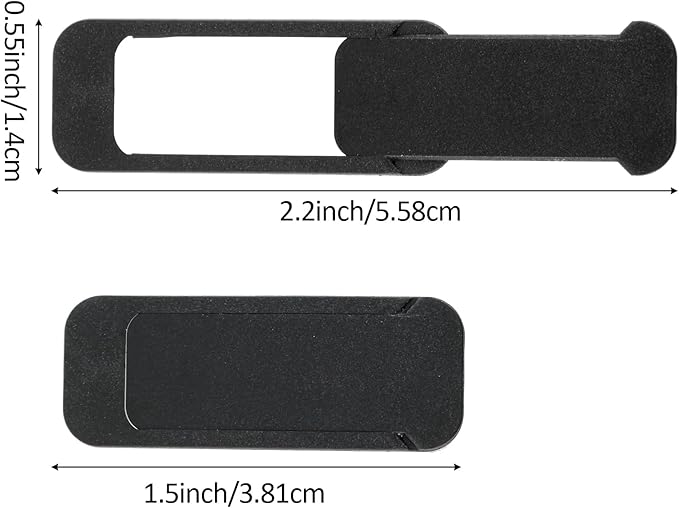 4Pcs Camera Cover Laptop, Webcam Cover Slide for Privacy Safe Suitable for Computer Mobile Phones Laptops Tablets - Black