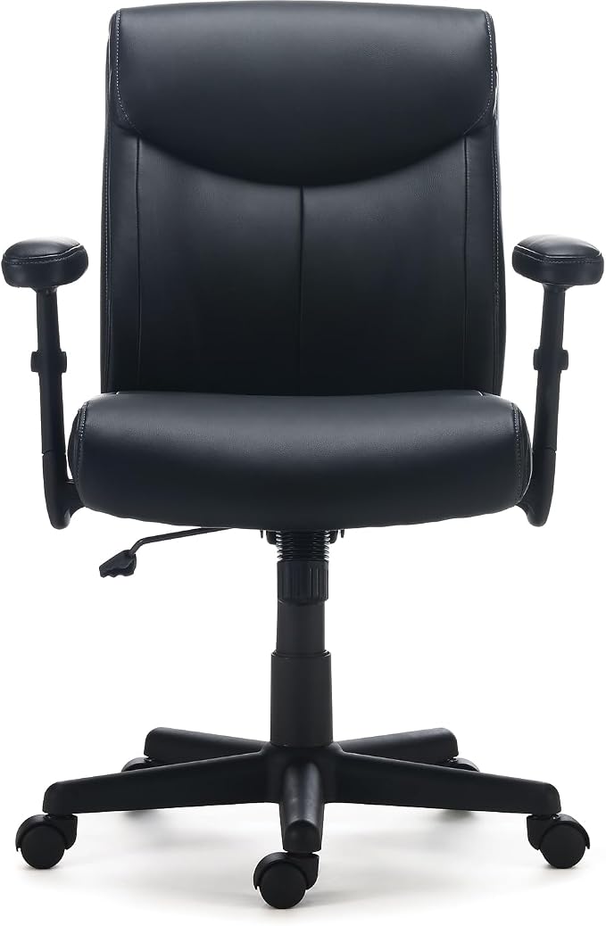 STAPLES Ergonomic Task Chair, Luxura, Black, 2-Pack