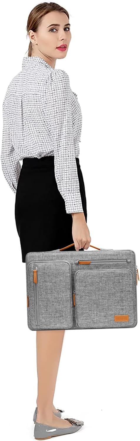 MOSISO 360 Protective Laptop Case 13 inch, 13 inch Laptop Sleeve Compatible with MacBook Air M5 M4 M3 M2 M1 2026-2018/Neo/Pro M2 M1, Side Open Carrying Case with 4 Zipper Pockets&Handle, Gray