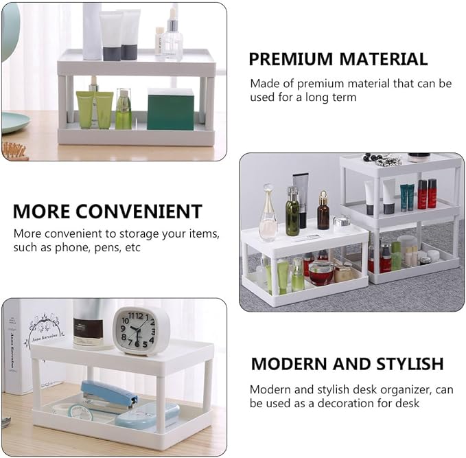 Desktop Organizer Drawers Binder Storage Rack Office Supplies Storage Shelf Modern Stylish Desk Organizer