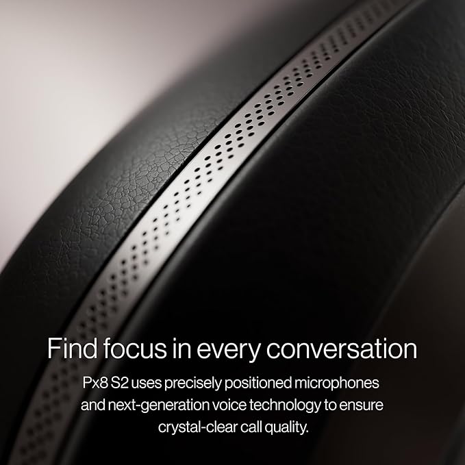 Bowers & Wilkins Px8 S2 Wireless Over-Ear Headphones, Active Noise Cancelling & Transparency Mode, High-Res Playback, 30H Playtime with Quick Charge, Bluetooth Headphones, Warm Stone