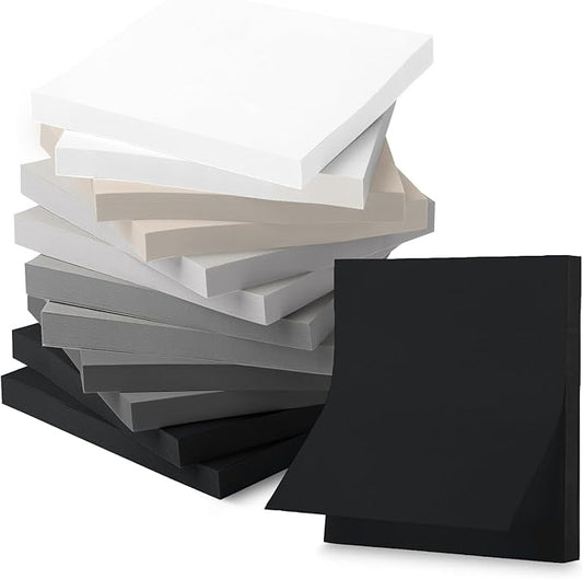 Mr. Pen- Sticky Notes, 3”x3”, 12 Pads, 600 Sheets, Greyish Tones Sticky Notes 3x3, Stocky Notes for Bible Journaling