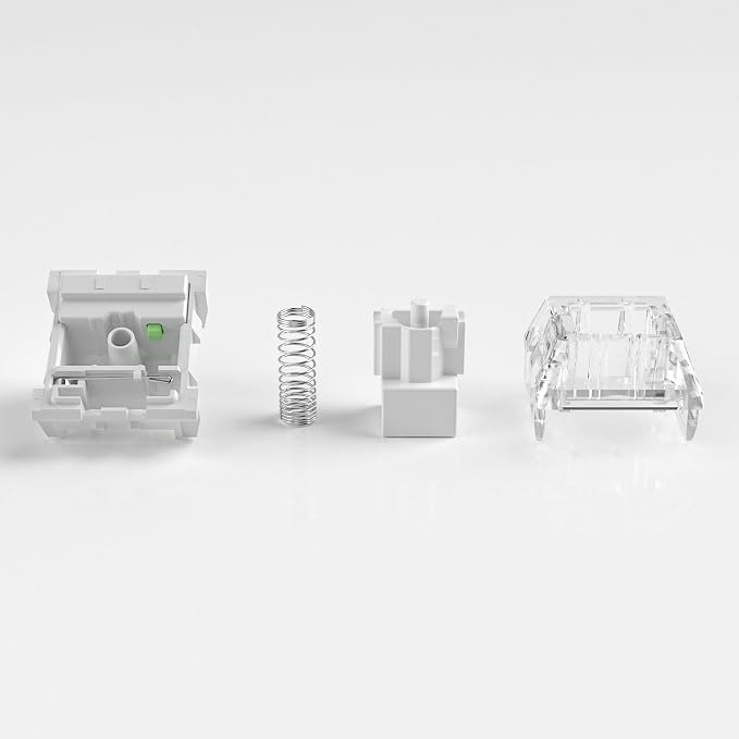 Kailh 10 PCS Box White Switch Replacement 3 Pin Mechanical Keyboard Switches, Clicky, Accurate Typing, Dustproof, Suitable for clicker for 3D Prints and MX Gaming Mechanical Keyboards