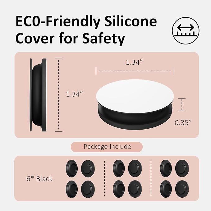 Magnetic Remote Control Holder Wall Mount for TV Fan Air Conditioner 6 Pack | Upgraded Silicone Remote Caddy, Self-Adhesive Wall Mount, 360° Rotation, Home Office Remotes Control Organizer Storage