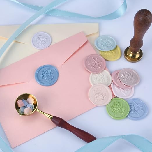 Morandi Assorted Color Seal Beads - 24 Colors for Making Wax Seals, Decor for Envelope Letter Wedding Invitation and Sealing Wine Bottle