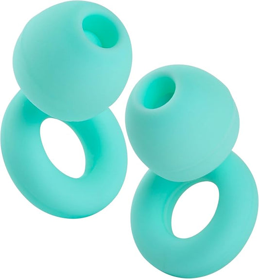 Ear Plugs for Sleeping, 28dB(SNR) Reusable Silicone Earplugs with 4 Sizes (S/M/L/XL) Eartips, Noise Reduction Ear Protection EarPlugs for Sleep, Airplane, Focus, Travel & Concerts, Mint