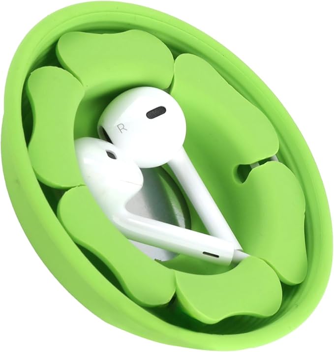 MAIRUI Wired Earbud Case Earphone Headphone Cord Organizer Earbuds Wrap Soft Silicone Magnetic Holder Storage Tangle Free Cable Winder(Green)