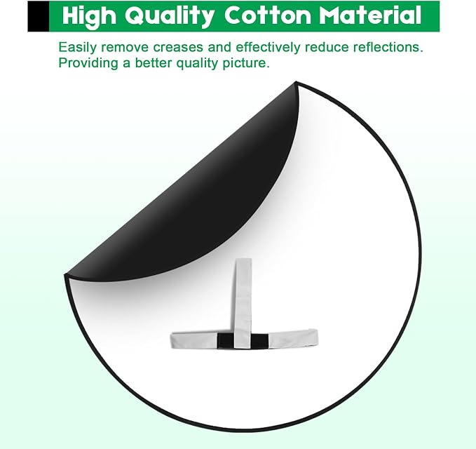 Portable Black White Screen Chair, 57 in Greenscreen Backdrop with Stand Double Sided Foldable Green Background, Chroma Key, for Photography Streaming Gaming Photo Zoom Video Chats and Meeting