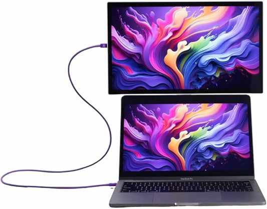 Espresso Lite 15 Portable Monitor (Black) – 15.6” Full HD USB-C Display, Single-Cable Power, Ultra-Light Travel Monitor for Laptop, iPad & USB-C Devices