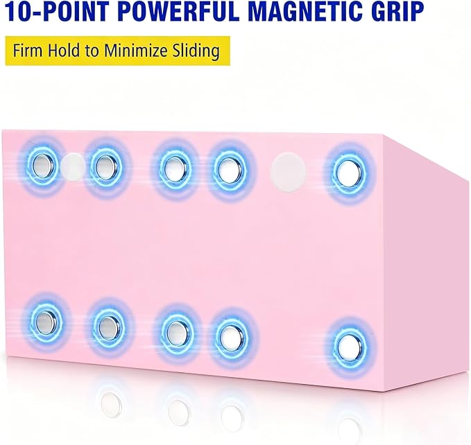 Magnetic Dry Erase Marker Holder for Whiteboard, Anti-slip Magnet Pen Holder for Fridge Refrigeator, Acrylic Pencil Holder for Classroom Teacher, Office Accessories, Locker Organizer(Pink)