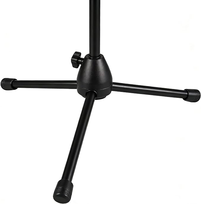 Heavy-Duty Adjustable Floor Microphone Stand with 360° Rotating Boom Arm & Tripod Base, Max 67" Height for Podcast, Live Singing, Recording, and Stage Performance (Black)