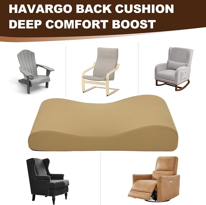 2-in-1 Neck Pillow Lumbar Support Pillow for Recliner Couch & Nursery Glider Chairs- High-Resilient Foam Cushion Ergonomic Back Support for Comfort in Rocking, Feeding, Nursing Brown M