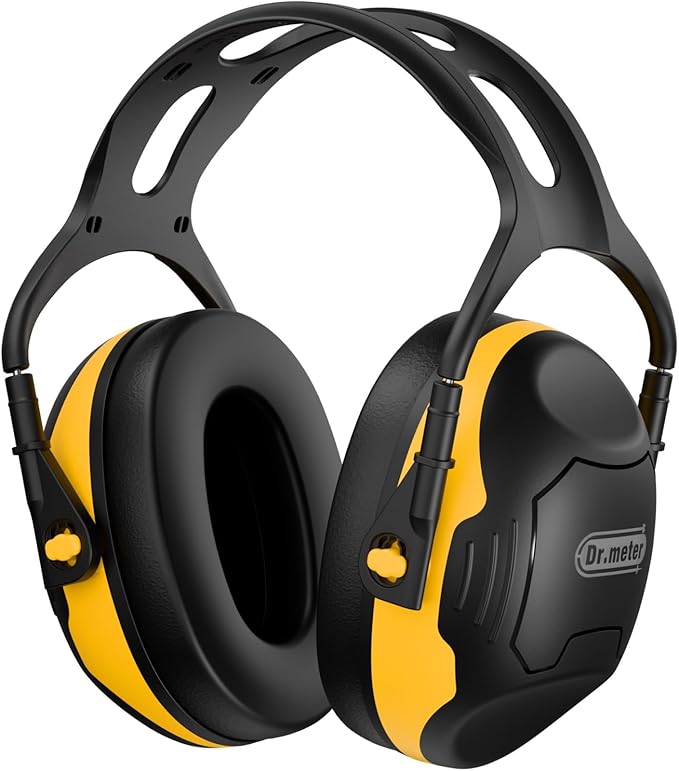 Noise Reduction Ear Muffs, Ear Protection Noise Cancelling Headphones for Adults, Kids Autism Sensory, NRR28dB Hearing Protection Earmuffs for Shooting Gun Range, Mowing, Concerts Orange