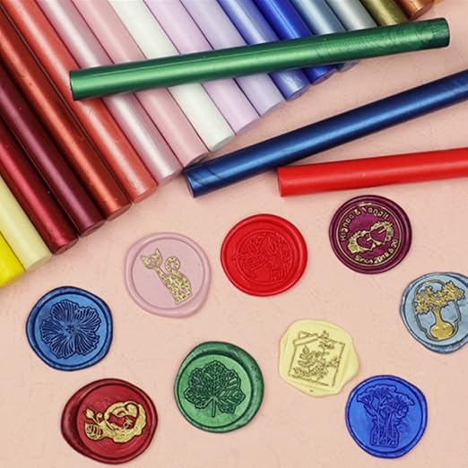 Pearl Purple Wax Sealing Sticks - 10pcs for Glue Gun and Seal Stamp, Melting Wax for 0.43'' Glue Gun