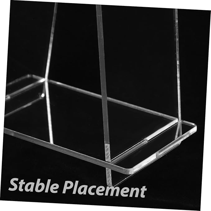 Zerodeko Acrylic Desk Calendar Stand Transparent Stylish Display Holder for Office Home Decor Compact Desk Flip Calendar Support Rack Lightweight Organizer for Daily Use