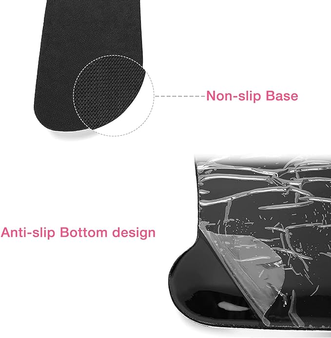 MOSISO Wrist Rest Support for Mouse Pad & Keyboard Set, Ergonomic Mousepad Non-Slip Base Home/Office Pain Relief & Easy Typing Cushion with Neoprene Cloth & Raised Memory Foam, Mint Green