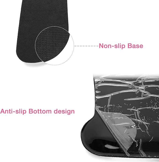 MOSISO Peony Wrist Rest Support for Mouse Pad & Keyboard Set, White | Ergonomic Memory Foam Mousepad Non-Slip Base Home/Office Pain Relief & Easy Typing Cushion with Neoprene Cloth & Raised