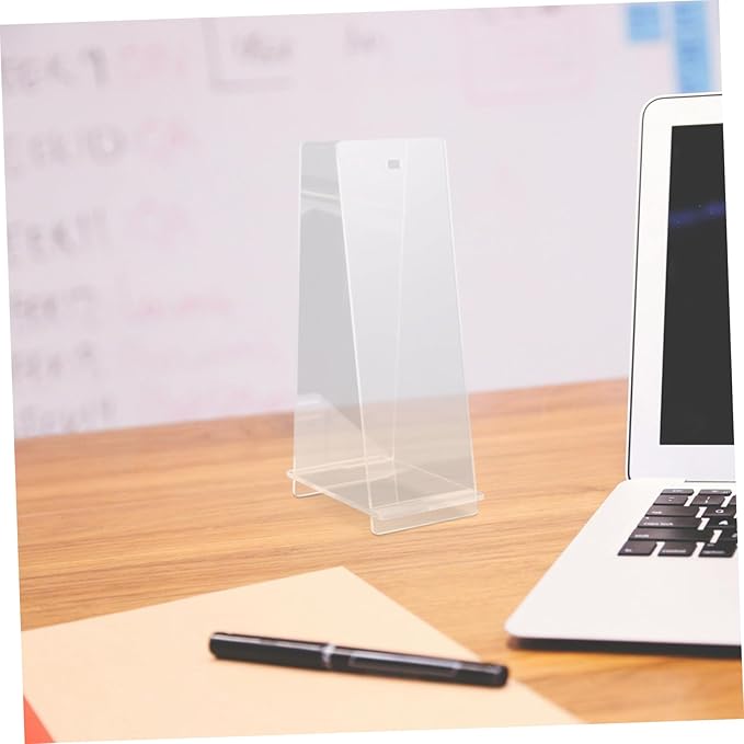 Zerodeko Acrylic Desk Calendar Stand Transparent Stylish Display Holder for Office Home Decor Compact Desk Flip Calendar Support Rack Lightweight Organizer for Daily Use