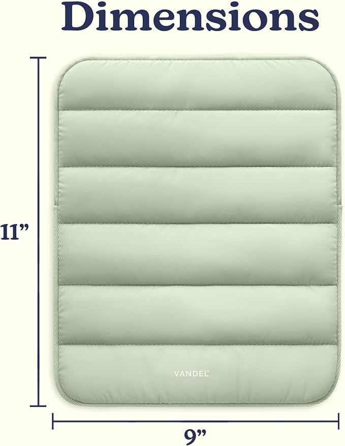 Vandel - The Original Puffy iPad Sleeve 9-11 Inch Tablet Sleeve, Green i Pad Case for Women and Men, Cute iPad Air Pouch, 9 10 Inch, 11 Inch Bag