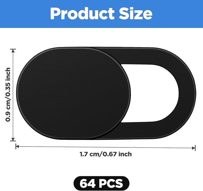 64 Pcs Webcam Cover, Ultra Thin Laptop Camera Cover Slide for Laptop/Cell Phone/PC/Tablet PC Accessories Camera Blocker Slider, Great for Privacy