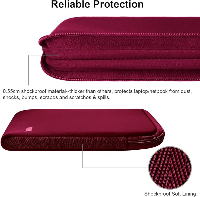 ARVOK 15 15.6 16 inch Laptop Sleeve Ultra-Thin Case MacBook pro 16 inch Sleeve Water-Resistant Notebook Computer Pocket Tablet Briefcase Carrying Bag/Pouch Skin Cover for HP/Dell/Lenovo/Asus/Acer