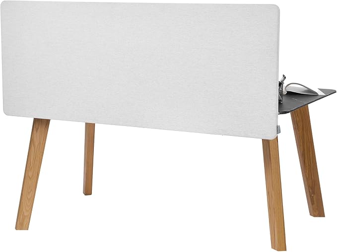 VEVOR Desk Divider Privacy Panel, 60" x 24" Clamp-on Office Desk Partition, PET Cubicle Partition Panel, Workstation Privacy Divider with 2 C-Type Clamps for Office, Sturdy Room, Library