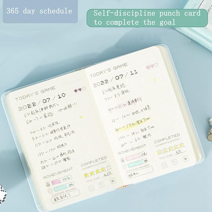 365 Days Undated Daily Planner A6 Mini Thick Notebook Pocket Agenda School Diary One Page Per Day Game Life Journal Notepad Gifts