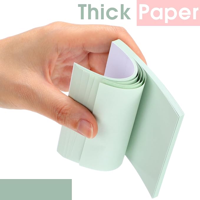 Thenshop 12 Pads Macaron Pastel Sticky Notes 3''x3'', Self Stick Notes Pads Macaron Pastel Office Supplies, Vintage Aesthetic School Accessories 50 Sheets/pad