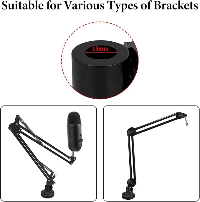 GEEKRIA for Creators Microphone Table Flange Mount Adapter, Metal Table Mount Clamp with Adjustable Interface Aperture Compatible with TONOR T20, Aokeo AK-35, InnoGear Microphone Arm