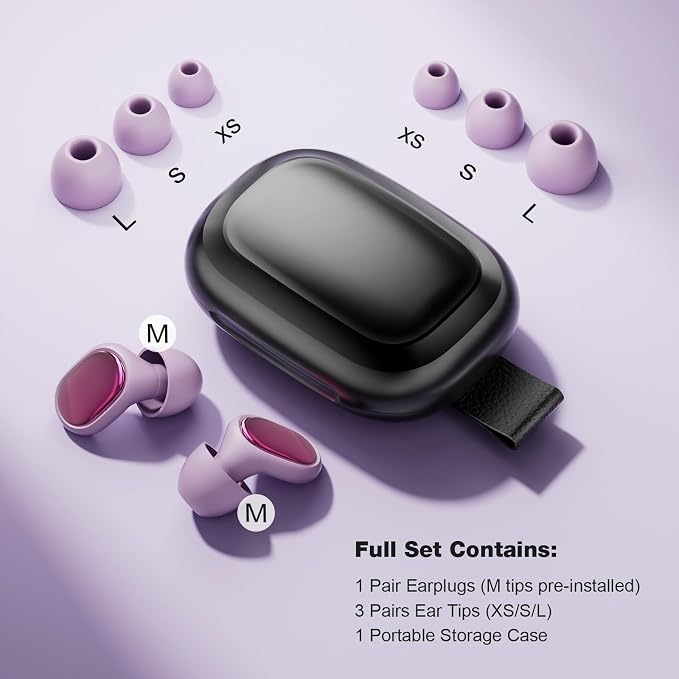 Yawsoy Noise Cancelling Ear Plugs - Ultimate Hearing Protection | 40dB SNR noise reduction, ultra-comfy & custom fit, reusable silicone ear plugs for sleep, focus, travel & noise sensitivity