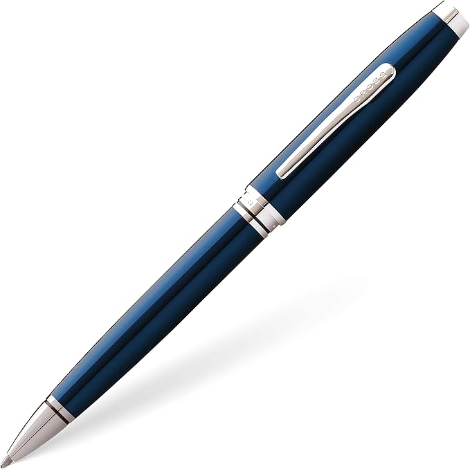 Cross Coventry Blue Lacquer Ballpoint Pen - Refillable Pen for Smooth Writing - Professional, Elegant Accessory - Black Ink - Long-Lasting Use - Desk Essential - Gift-Ready