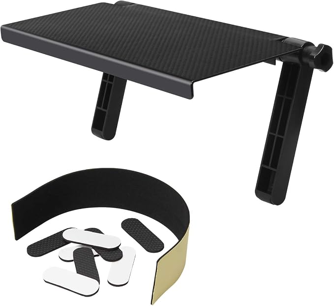 AHIER 13 Inch Cable Box Shelf for Wall Mounted TV, TV Top Shelf Mount on Desktop Computer Monitor to Hold Cable Boxes, Media Boxes, Game Console Black