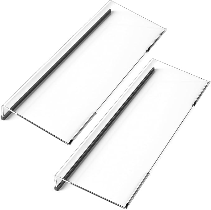 Computer Keyboard Stand Holder - Ergonomic Acrylic Keyboard Stand for Desktop Comfortable Keyboard Tray Riser with Silicone Anti-Slip Strip for Home School Office Desk Accessory 2 Pack, Clear