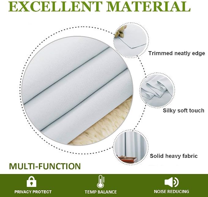 NICETOWN Room Darkening Window Treatment Curtain Energy Smart Thermal Insulated Block Out Sunlight Shade & Blind for Bedroom with Grommet Top (Cloud Grey, 1 Panel, 42 by 72)