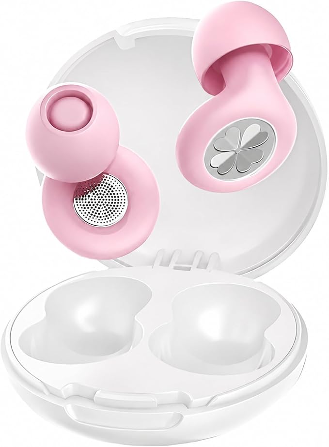 45dB Ear Plugs for Sleeping, Soft Silicone for Side Sleepers, 4 Sizes | Reusable soft silicone with XS/S/M/L sizes for side sleepers, concerts, flights and hotels; carrying case included.
